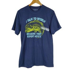 Bonehead Outfitters Mens Tee Shirt Adult M Blue Fish Short Sleeve BHO Cotton